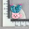 Pegamento Cremoso Cactus Miniatura Planta Suculenta Enmacetada Accesorios de Resina Tocado Accesorios para el Cabello Material para Funda de Teléfono Móvil DIY