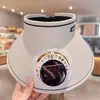 Chapéu de Sol Moderno com Aba Larga para Mulheres, Chapéu de Sol de Verão, Chapéu de Sol com Proteção Facial para Mulheres, Transfronteiriço