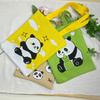 Bolsa de Tricô Ins Desenho Panda Feminina Moda para Carregar na Mão Grande Capacidade Bolsa de Ombro Bolsa Transversal Bolsa