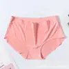 Xiaotianer 6006 nova calcinha feminina de seda gelada sem costura, peça única, cintura confortável