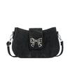 Bolsa de Mão Quadrada Nova Moda 2024 Mini Doce Laço Bolsa de Ombro Feminina Casual para o Dia a Dia Bolsa Transversal