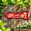 Placa de Lata de Cerveja Flecha Alienígena, Decoração de Parede de Metal Estilo Industrial, Decoração de Parede de Pub e Bar, Arte de Pendurar em Lata