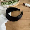 Faixa de Cabelo de Cetim Sedoso Estilo Coreano com Aba Larga para Mulheres, Uso Diário, Presilha de Cabelo Simples Versátil para Topo da Cabeça