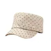 Gorra octogonal con lazo de lunares estilo coreano para mujer, gorra de periódicos retro literaria de otoño e invierno, boina visera versátil para estilizar el rostro