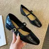 Sapatos Mary Jane Franceses Femininos 2026 Novos Sapatos Baixos Simples Corte Baixo Bico Quadrado Pequenos Sapatos de Couro Versáteis Sapatos Profissionais Y898-1