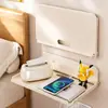 Mesa de noche plegable Solución alternativa para uso doméstico en habitaciones pequeñas, Estante de almacenamiento de mesita de noche invisible, Estante de almacenamiento montado en la pared