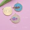 Qk145 Fabricante Autoproducido Accesorios de Gota de Aceite Cloisonné Accesorios de Joyería de Aleación de Zinc para Manualidades Colgante de Pulsera Llavero