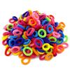 Accesorios para la cabeza de niños, multi-color sin costuras, aro para el pelo de toalla pequeña sin costuras, venta al por mayor 100 accesorios para el cabello, diámetro exterior 1.5 cm