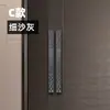 Manija de Puerta Hueca Grabada Estilo Antiguo Nueva Manija de Puerta Estilo Chino Manija de Aleación de Aluminio para Puerta de Vidrio de Hotel Minimalista Moderno