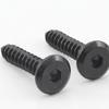 Tornillo de cabeza redonda plana con borde invertido de acero al carbono negro, hexagonal, autoblocante, tornillo para muebles Zigong de fábrica M3/M4/M5