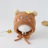 Gorro para Bebé Chenjing Otoño e Invierno Nuevo Expresión Linda Gorro de Punto Cálido Protección para las Orejas Gorro para Bebé Niño y Niña Venta al por Mayor