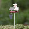 Estilo japonês dos desenhos animados resina ferro madeira mercearias jardinagem carnudo micro paisagem flor plug-in tiro adereços ornamentos resumo