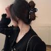 Princesa na Fuga Grab Clip Grande Arco Tubarão Clip Atmosférico High-end Grampo de Cabelo Estilo Coreano Feminino Elegante Acessórios para o Cabelo