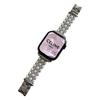 Adecuado para correa de taladro de metal con cadena de perlas de tres filas estilo Apple Watch S10/987/Ultra