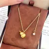 Collar Vintage~Nuevo Estilo Chino de Calabaza Cepillada para Mujer, de la Suerte y Próspero, Cadena de Clavícula de Gama Alta de Nicho