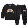 Suéter de algodón para niñas con unicornio conjunto de otoño 2022 Primavera y Otoño nuevo para niña pequeña estilo coreano deportivo dos piezas