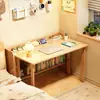 Mesa infantil de madeira maciça nórdica integrada mesa de estudo em casa para aluno do ensino fundamental mesa de cabeceira para apartamento pequeno mesa de escrita mesa estreita montada na parede