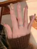 Anillo de lujo ligero, nicho, estrella de alta gama, perla y circonita cúbica para mujer, exquisito y moderno, anillo abierto ajustable