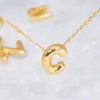 Accesorios para Joyería DIY Acero de Titanio Acero Inoxidable Chapado en Oro de 18K Colgante Mini Letra Burbuja Estilo Ins 2024 Círculo