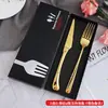 Creativo Titanio Plateado Portátil Vajilla Hotel Regalo Vajilla Juego Cuatro Piezas Cuchillo y Tenedor para Steak