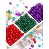 50 Piezas Vidrio Gelatina Color Sólido Imitación Jade Redondo Cuentas Sueltas Pasadores de Pelo Hechos a Mano Pulseras Collares Pendientes Materiales