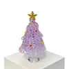 Árbol de Navidad de Vidrio Soplado a Mano de 8.5 cm Zibo Manualidades de Vidrio Árbol de Navidad Giratorio Jingdezhen