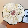 Pañuelo Cuadrado Estilo Francés Pastoral Lazo para el Cabello Cola de Caballo Atmósfera de Alta Gama Cuerda para el Cabello Banda Elástica Scrunchie Mori Girl Accesorio para el Cabello