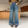 Calça Jeans Feminina Primavera e Outono Novo Estilo Tendência Versão Coreana para Crianças Maiores, Calça Jeans Skinny com Detalhe de Estrela de Cinco Pontas