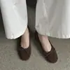 Zapatos de Trabajo Suaves de Piel de Oveja Cómodos para Viajes Diarios con Lazo Otoño 2026 Tacón Medio Grueso Punta Redonda Piel Genuina Tacón Bajo Zapatos para Mujer