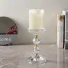 Candelabro de Cristal Nuevo Estilo Europeo Muebles para el Hogar Suministros para Decoración de Oficina Artesanías Regalos Creativos Listos para Usar Cristal Blanco