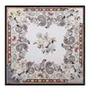 Lenço de Seda Paisley 90cm para Mulheres, Moderno e Versátil, Estilo Europeu e Americano, Lenço de Cabeça Paisley Imitação de Seda Atacado