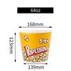 Tazón de papel desechable caja de embalaje para comida rápida cubo para pollo frito engrosado comercial familiar cubo para palomitas de maíz caja al por mayor personalizada