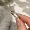 Anel de prata esterlina 925 com zircônia escovada estilo antigo médio design de nicho feminino joia de luxo de alta qualidade estilo ins que não desbota