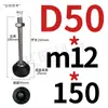 Varilla Niquelada Taza de Pie de Nylon Tornillo Accesorios de Perfil de Aluminio Soporte de Pie de Ajuste Direccional Tornillo para Piso M8-M24