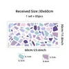Br63220 Terrazzo Mármore Floral Roxo Adesivos de Parede Autoadesivos Ins Criativos Adesivos de Decoração de Parede de Fundo de Quarto