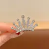 Tiara Coroa para Meninas, Pente com Strass, Presente de Aniversário para Pequena Princesa, Grampo de Cabelo para Apresentação de 1º de Junho, Acessório de Cabelo para Meninas
