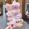 Accesorios para el cabello de niños, pinza para el cabello de celebridades de Internet, pinza para el cabello de conejo para niña, linda pinza de flor de princesa para niña, tocado para bebé