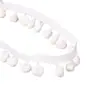 Ponto Branco Pequena Bola de Pelo Pom-Pom Renda Acessórios Feito à Mão Cortina Roupas Acessórios Têxteis para Casa Bola de Pelúcia de Nylon Renda