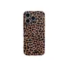 Funda para Teléfono con Estampado de Leopardo Marrón para Otoño e Invierno 17Promax 15Pro Adecuada para Apple 16Pro Funda Suave 14Pro13Pro