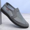 Zapatos transpirables para hombre, zapatos de tela antigua de Beijing, zapatos de malla para hombre, zapatos de papá, zapatos de malla de verano, zapatos de malla antideslizante para hombre.