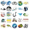 50 adesivos originais de grafite de pesca personalizados transfronteiriços criativos decorativos para exterior, copo de água, capa de telemóvel, caixa de pesca adesivos