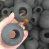 Pelota de masaje de fitness de EVA de fábrica negra perforada de alta densidad cabeza de pistola de fascia cabeza de masaje de fascia de espuma