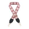 Correa de hombro ajustable con brocado de poliéster rosa intenso de 38 mm, accesorio cruzado, correa ancha, correa larga ajustable.