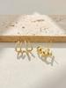 Exquisitos Pendientes de Rastrillo Versátiles Pendientes de Zirconia Microincrustada con Cuentas Pequeñas de Arroz Diseño de Nicho Pendientes de Lujo Ligero de Alta Gama para Mujer