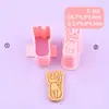 Serie Divertida de Paletas Moldes para Paletas Gatito Tipo Prensa Realista Luces de Colores Cortadores Herramientas Hechas a Mano para Fondant Repostería
