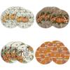Manteles Individuales de Lino Más Vendidos en Amazon Decoración Redonda de Otoño para Acción de Gracias Venta Directa de Fábrica de Impresión de Lino para Mesa de Cocina