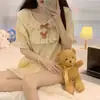Estilo Japonés Dulce Estilo Ins Pijamas con Volantes para Mujer Verano Manga Corta con Encaje Conjunto de Ropa para el Hogar Estudiante