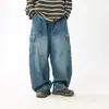 Calça Jeans Infantil 2026 Outono Novo Estilo Jeans Casual para Meninos Calça Curva Lavada Tendência para Meninos