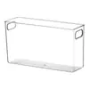 Estante de almacenamiento de cocina acrílico transparente delgado, estrecho y largo para cajones de gabinete, vajilla, platos, organizador de utensilios de cocina bajo el fregadero