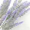 Partículas grandes de alta qualidade simulação flocado lã de lavanda plantio estilo pastoral decoração flor casamento lavanda roxa